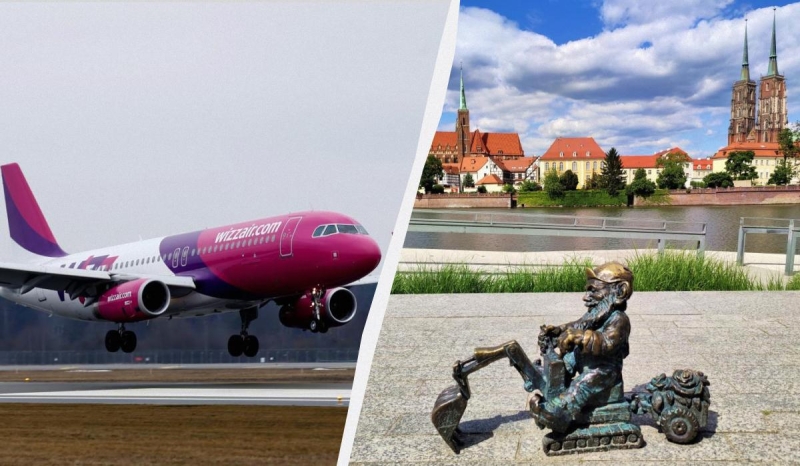 Wizz Air оголосив сім нових маршрутів з польського Вроцлава